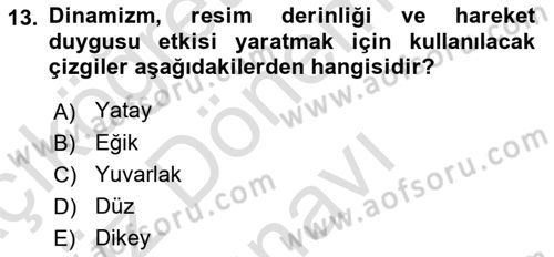 Görsel Estetik Dersi 2025 - 2026 Yılı (Final) Dönem Sonu Sınav Soruları 13. Soru