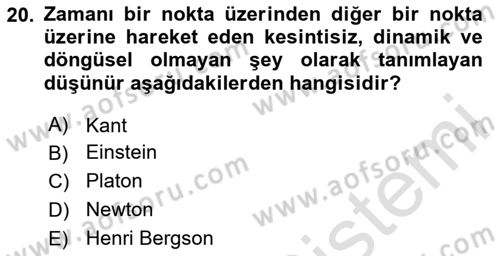 Görsel Estetik Dersi 2025 - 2026 Yılı (Final) Dönem Sonu Sınav Soruları 20. Soru