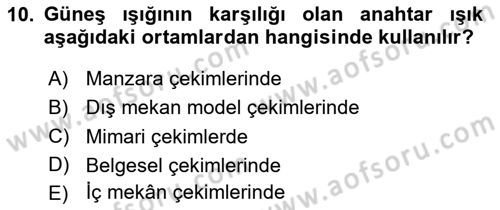 Görsel Estetik Dersi 2025 - 2026 Yılı Yaz Okulu Sınav Soruları 10. Soru