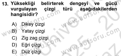 Görsel Estetik Dersi 2025 - 2026 Yılı Yaz Okulu Sınav Soruları 13. Soru
