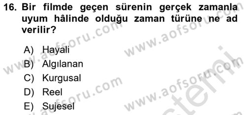 Görsel Estetik Dersi 2025 - 2026 Yılı Yaz Okulu Sınav Soruları 16. Soru