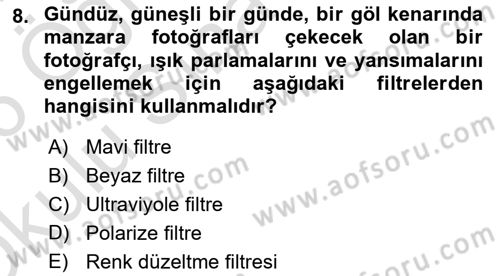 Görsel Estetik Dersi 2025 - 2026 Yılı Yaz Okulu Sınav Soruları 8. Soru