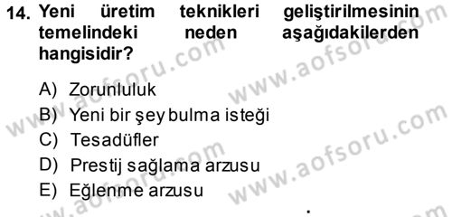 Aile Yapısı ve İlişkileri Dersi 2013 - 2014 Yılı (Final) Dönem Sonu Sınav Soruları 14. Soru