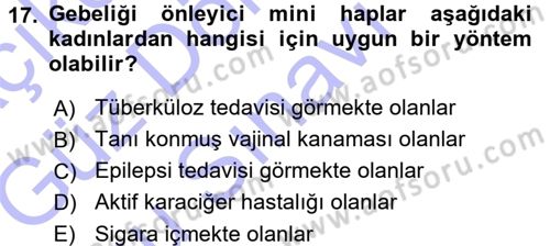 Aile Yapısı ve İlişkileri Dersi 2015 - 2016 Yılı (Final) Dönem Sonu Sınav Soruları 17. Soru