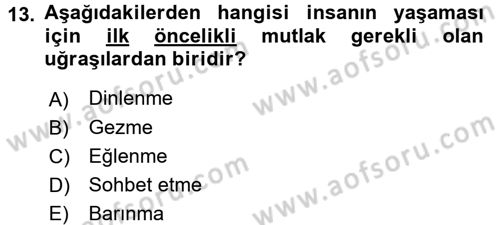 Aile Yapısı ve İlişkileri Dersi 2017 - 2018 Yılı 3 Ders Sınav Soruları 13. Soru