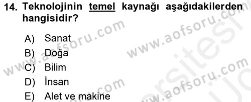 Aile Yapısı ve İlişkileri Dersi 2017 - 2018 Yılı 3 Ders Sınav Soruları 14. Soru
