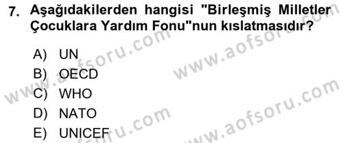 Aile Yapısı ve İlişkileri Dersi 2021 - 2022 Yılı (Final) Dönem Sonu Sınav Soruları 7. Soru