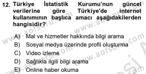 Aile Yapısı ve İlişkileri Dersi 2022 - 2023 Yılı (Final) Dönem Sonu Sınav Soruları 12. Soru