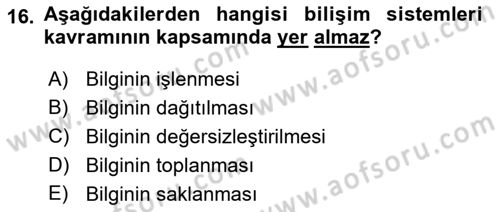 Aile Yapısı ve İlişkileri Dersi 2022 - 2023 Yılı Yaz Okulu Sınav Soruları 16. Soru