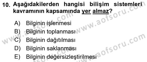 Aile Yapısı ve İlişkileri Dersi 2023 - 2024 Yılı (Final) Dönem Sonu Sınav Soruları 10. Soru