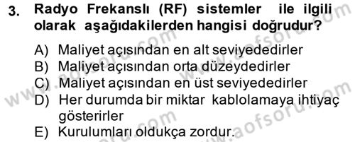 Ev Teknolojisi Dersi 2012 - 2013 Yılı (Vize) Ara Sınav Soruları 3. Soru
