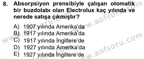 Ev Teknolojisi Dersi 2012 - 2013 Yılı (Vize) Ara Sınav Soruları 8. Soru