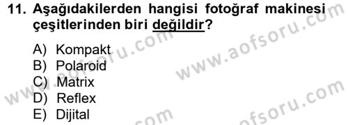 Ev Teknolojisi Dersi 2012 - 2013 Yılı (Final) Dönem Sonu Sınav Soruları 11. Soru