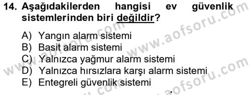 Ev Teknolojisi Dersi 2012 - 2013 Yılı (Final) Dönem Sonu Sınav Soruları 14. Soru