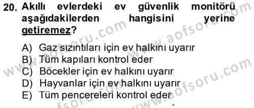 Ev Teknolojisi Dersi 2012 - 2013 Yılı (Final) Dönem Sonu Sınav Soruları 20. Soru