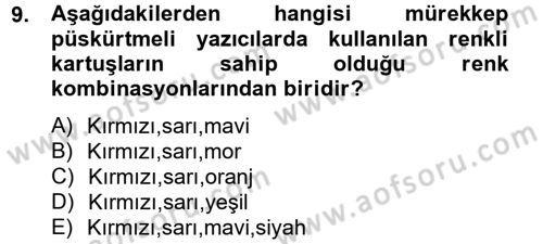 Ev Teknolojisi Dersi 2012 - 2013 Yılı (Final) Dönem Sonu Sınav Soruları 9. Soru