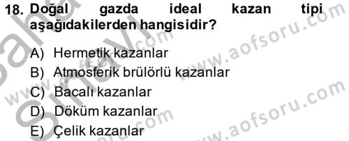 Ev Teknolojisi Dersi 2013 - 2014 Yılı (Vize) Ara Sınav Soruları 18. Soru