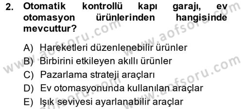 Ev Teknolojisi Dersi 2013 - 2014 Yılı (Vize) Ara Sınav Soruları 2. Soru