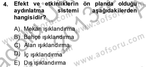Ev Teknolojisi Dersi 2013 - 2014 Yılı (Vize) Ara Sınav Soruları 4. Soru