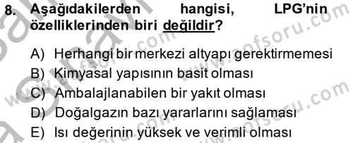 Ev Teknolojisi Dersi 2013 - 2014 Yılı (Vize) Ara Sınav Soruları 8. Soru