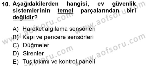 Ev Teknolojisi Dersi 2013 - 2014 Yılı (Final) Dönem Sonu Sınav Soruları 10. Soru