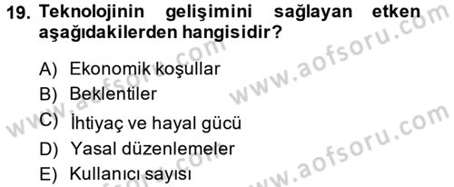 Ev Teknolojisi Dersi 2013 - 2014 Yılı (Final) Dönem Sonu Sınav Soruları 19. Soru