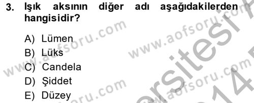 Ev Teknolojisi Dersi 2013 - 2014 Yılı (Final) Dönem Sonu Sınav Soruları 3. Soru