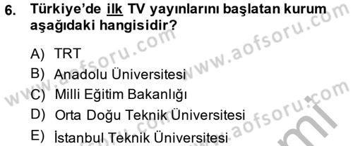 Ev Teknolojisi Dersi 2013 - 2014 Yılı (Final) Dönem Sonu Sınav Soruları 6. Soru