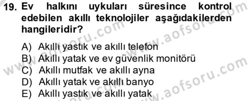 Ev Teknolojisi Dersi 2013 - 2014 Yılı Tek Ders Sınav Soruları 19. Soru