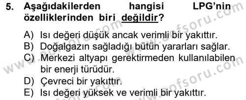 Ev Teknolojisi Dersi 2013 - 2014 Yılı Tek Ders Sınav Soruları 5. Soru