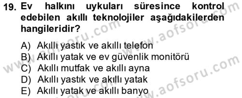 Ev Teknolojisi Dersi 2014 - 2015 Yılı Tek Ders Sınav Soruları 19. Soru