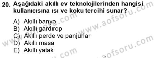 Ev Teknolojisi Dersi 2014 - 2015 Yılı Tek Ders Sınav Soruları 20. Soru
