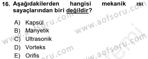 Ev Teknolojisi Dersi 2015 - 2016 Yılı (Vize) Ara Sınav Soruları 16. Soru