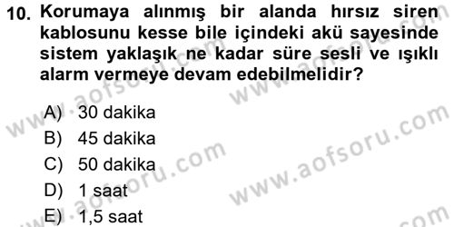 Ev Teknolojisi Dersi 2015 - 2016 Yılı Tek Ders Sınav Soruları 10. Soru