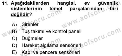 Ev Teknolojisi Dersi 2015 - 2016 Yılı Tek Ders Sınav Soruları 11. Soru