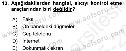Ev Teknolojisi Dersi 2015 - 2016 Yılı Tek Ders Sınav Soruları 13. Soru