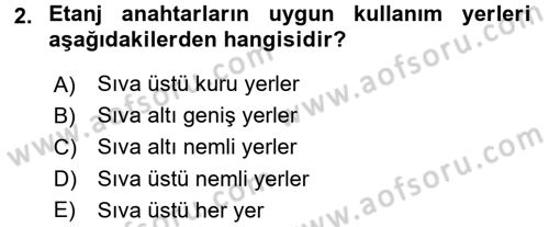 Ev Teknolojisi Dersi 2015 - 2016 Yılı Tek Ders Sınav Soruları 2. Soru