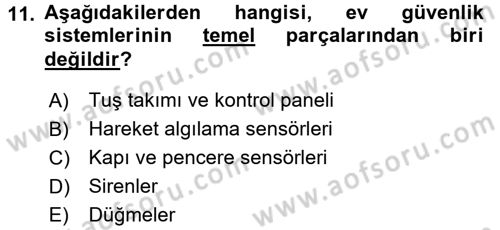 Ev Teknolojisi Dersi 2016 - 2017 Yılı 3 Ders Sınav Soruları 11. Soru