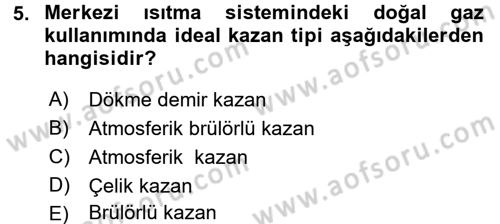 Ev Teknolojisi Dersi 2016 - 2017 Yılı 3 Ders Sınav Soruları 5. Soru