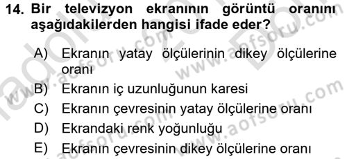 Ev Teknolojisi Dersi 2016 - 2017 Yılı (Final) Dönem Sonu Sınav Soruları 14. Soru