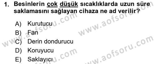 Ev Teknolojisi Dersi 2017 - 2018 Yılı 3 Ders Sınav Soruları 1. Soru