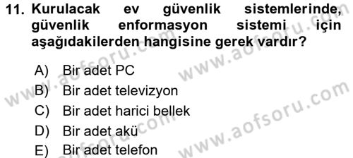 Ev Teknolojisi Dersi 2017 - 2018 Yılı 3 Ders Sınav Soruları 11. Soru