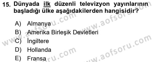 Ev Teknolojisi Dersi 2017 - 2018 Yılı 3 Ders Sınav Soruları 15. Soru
