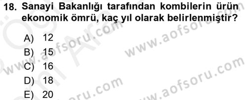 Ev Teknolojisi Dersi 2017 - 2018 Yılı (Vize) Ara Sınav Soruları 18. Soru