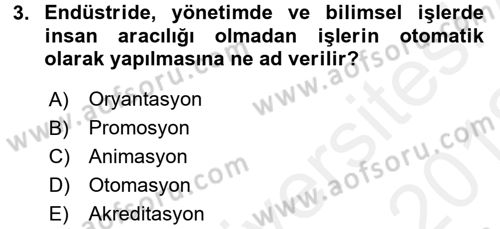Ev Teknolojisi Dersi 2017 - 2018 Yılı (Vize) Ara Sınav Soruları 3. Soru
