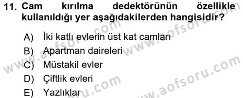 Ev Teknolojisi Dersi 2017 - 2018 Yılı (Final) Dönem Sonu Sınav Soruları 11. Soru