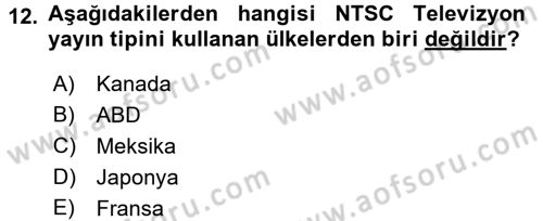 Ev Teknolojisi Dersi 2017 - 2018 Yılı (Final) Dönem Sonu Sınav Soruları 12. Soru