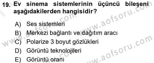 Ev Teknolojisi Dersi 2017 - 2018 Yılı (Final) Dönem Sonu Sınav Soruları 19. Soru