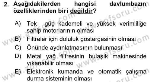 Ev Teknolojisi Dersi 2017 - 2018 Yılı (Final) Dönem Sonu Sınav Soruları 2. Soru