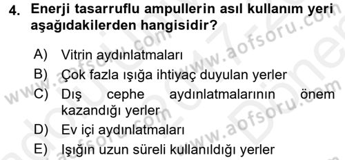 Ev Teknolojisi Dersi 2017 - 2018 Yılı (Final) Dönem Sonu Sınav Soruları 4. Soru